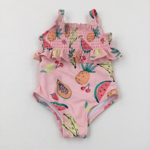 Fruits Pink Swimming Costume - Girls 6-9 Months