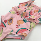 Fruits Pink Swimming Costume - Girls 6-9 Months