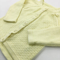 Yellow Knitted Cardigan - Girls 6-9 Months