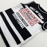 'Hall Of Fame' Black & White Vest Top - Boys 3-4 Years