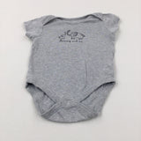 'Mummy & Me' Elephants Grey Cotton Bodysuit - Boys 9-12 Months