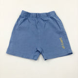 'Surfs Up' Blue Jersey Shorts - Boys 9-12 Months