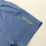 'Surfs Up' Blue Jersey Shorts - Boys 9-12 Months