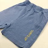 'Surfs Up' Blue Jersey Shorts - Boys 9-12 Months