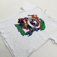'Avengers' Colourful Superheroes White T-Shirt - Boys 3-4 Years