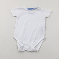 White Cotton Bodysuit - Boys 9-12 Months