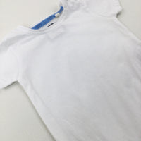 White Cotton Bodysuit - Boys 9-12 Months