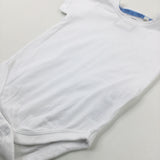 White Cotton Bodysuit - Boys 9-12 Months