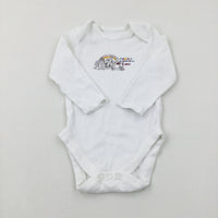 'Family' Winnie The Pooh & Friends White Long Sleeve Bodysuit - Boys 9-12 Months