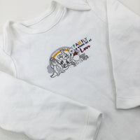 'Family' Winnie The Pooh & Friends White Long Sleeve Bodysuit - Boys 9-12 Months