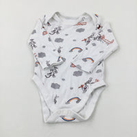 Winnie The Pooh & Friends White Long Sleeve Bodysuit - Boys 9-12 Months