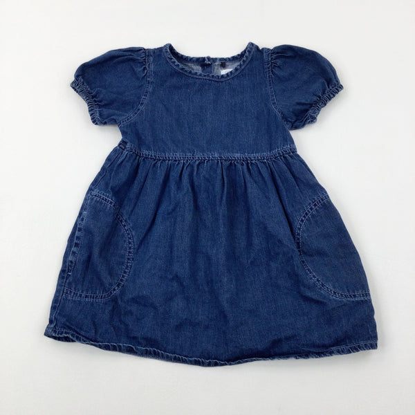 Mid Blue Denim Dress - Girls 3-4 Years