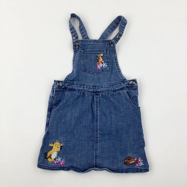 The Gruffalo Embroidered Mid Blue Denim Dress - Girls 3-4 Years