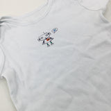 'Hi' Robot White Cotton Bodysuit - Boys 12-18 Months