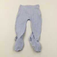 'B' Motif Patterned Blue Jersey Trousers - Boys 12-18 Months