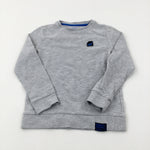 'Level Up' Textured Light Grey Sweatshirt - Boys 8-9 Years