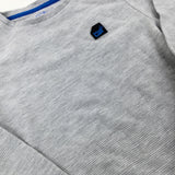 'Level Up' Textured Light Grey Sweatshirt - Boys 8-9 Years