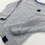 'Level Up' Textured Light Grey Sweatshirt - Boys 8-9 Years