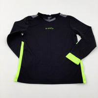 'Kipsta' Black Long Sleeve Sports Top - Boys 5-6 Years