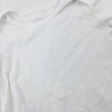 White Cotton Bodysuit - Boys 12-18 Months