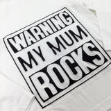 'Warning My Mum Rocks' White Long Sleeve Top - Boys 5-6 Years