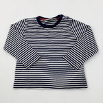Navy Striped Long Sleeve Top - Boys 12-18 Months