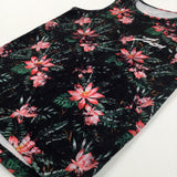 'Ibiza' Tropical Flowers Black Vest Top - Boys 9-10 Years