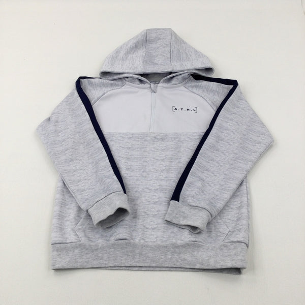 'ATHL' Grey Half Zip Sports Hoodie - Boys 9-10 Years