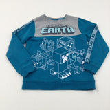 'Minecraft' Characters Blue & Grey Sweatshirt - Boys 9-10 Years