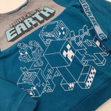 'Minecraft' Characters Blue & Grey Sweatshirt - Boys 9-10 Years