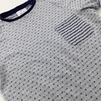 Patterned Grey & Navy T-Shirt - Boys 9-10 Years