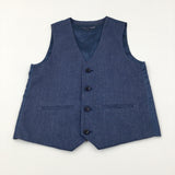 Navy Smart Waistcoat - Boys 9-10 Years