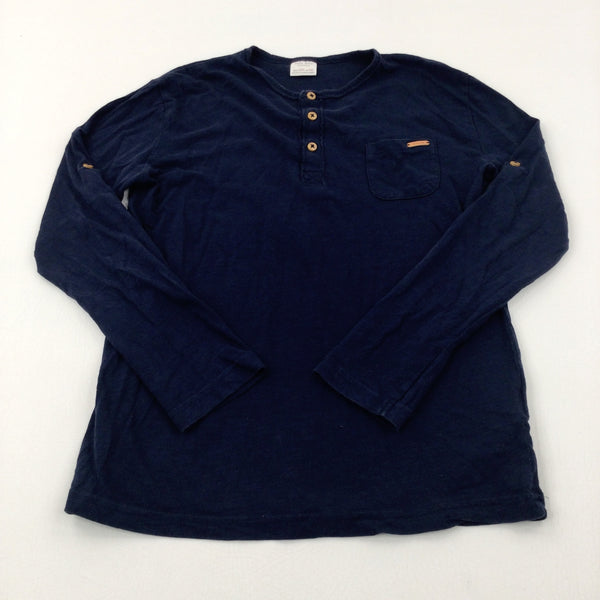 Navy Long Sleeve Top - Boys 9-10 Years