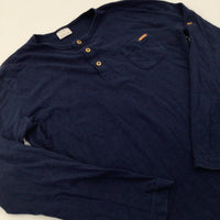 Navy Long Sleeve Top - Boys 9-10 Years