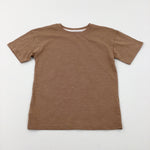 Tan Cotton T-Shirt - Boys 6-7 Years