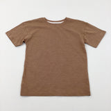 Tan Cotton T-Shirt - Boys 6-7 Years