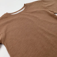 Tan Cotton T-Shirt - Boys 6-7 Years