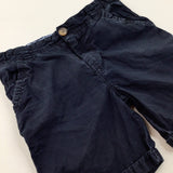 Navy Lightweight Shorts With Adjustable Waist - Boys 6-7 Years