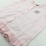 **NEW** 'Little Twin Stars' Embroidered Pink Striped Top - Girls 9-10 Years