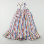 **NEW** Colourful Striped Lightweight Dress - Girls 6-7 Years