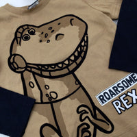 **NEW** 'Roarsome Rex' Toy Story Dinosaur Brown Long Sleeve Top - Boys 18-24 Months