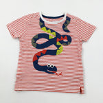 Colourful Snake Red Striped T-Shirt - Boys 18-24 Months