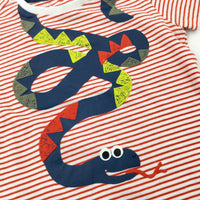 Colourful Snake Red Striped T-Shirt - Boys 18-24 Months