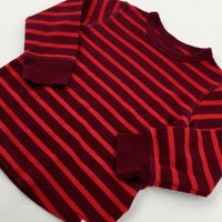 Red & Burgundy Striped Lightweight Jumper - Boys 18-24 Months