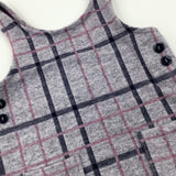 Pink & Grey Checked Dress - Girls 18-24 Months