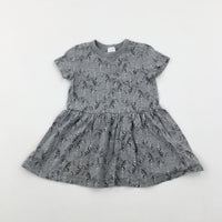 Zebras Grey Dress - Girls 18-24 Months