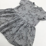 Zebras Grey Dress - Girls 18-24 Months