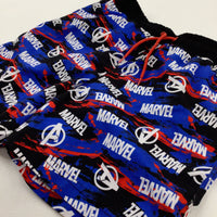 'Marvel' Colourful Blue Swim Shorts - Boys 8-9 Years