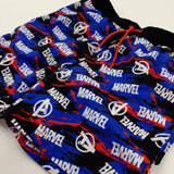 'Marvel' Colourful Blue Swim Shorts - Boys 8-9 Years