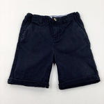 Navy Shorts With Adjustable Waist - Boys 8-9 Years